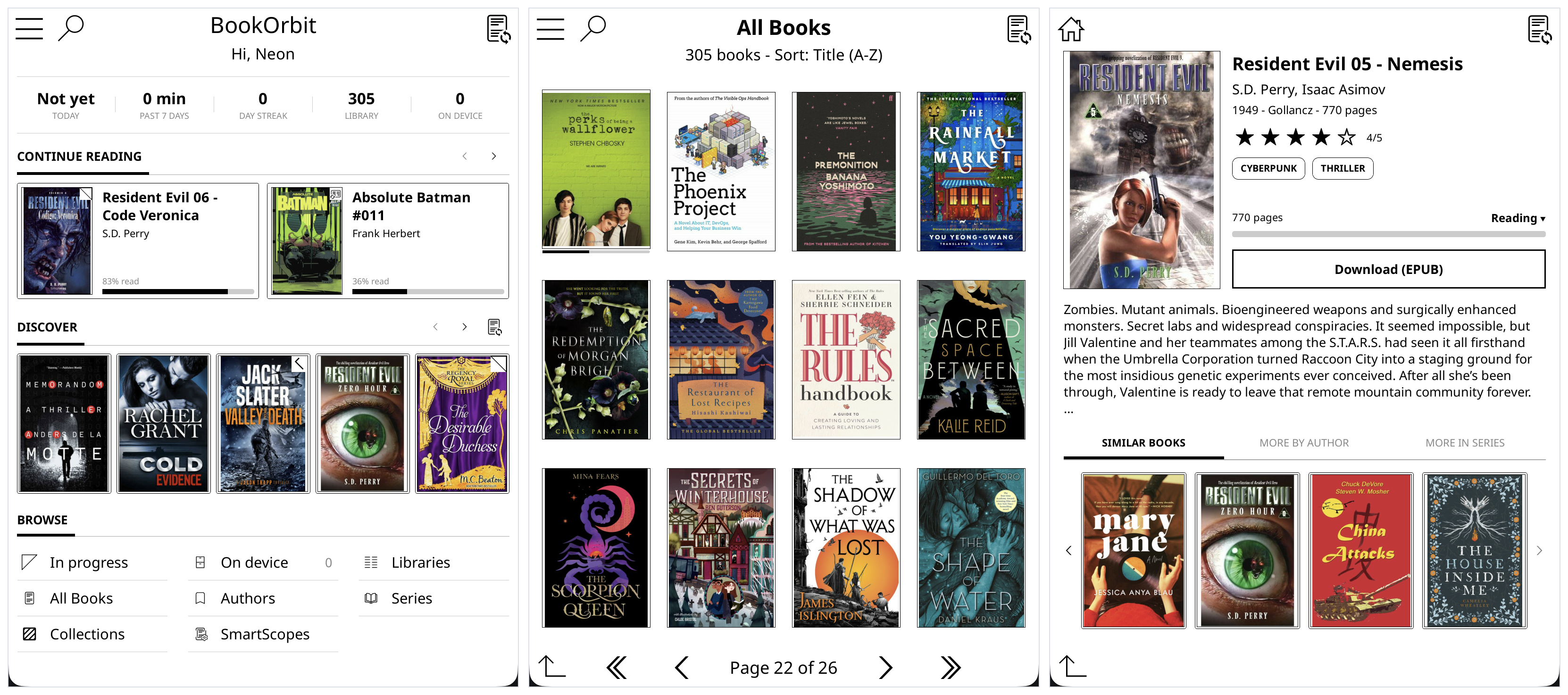 BookOrbit KOReader 插件显示仪表板、目录搜索和书籍详情