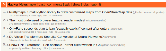 Hackernews Prettymaps